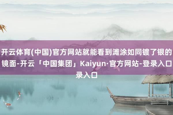 开云体育(中国)官方网站就能看到滩涂如同镀了银的镜面-开云「中国集团」Kaiyun·官方网站-登录入口