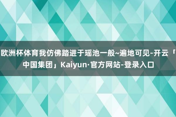 欧洲杯体育我仿佛踏进于瑶池一般~遍地可见-开云「中国集团」Kaiyun·官方网站-登录入口